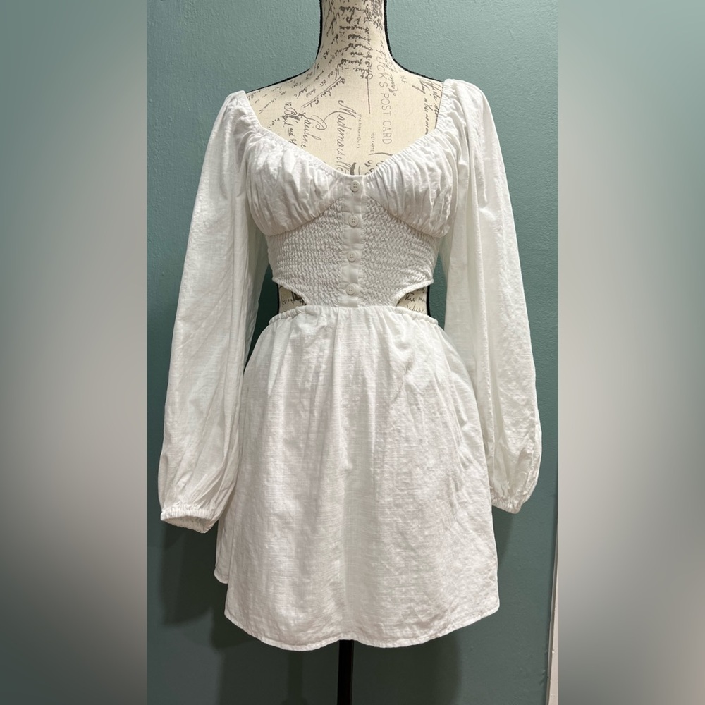 Sabo White Mini Sun Dress XS Baby Doll